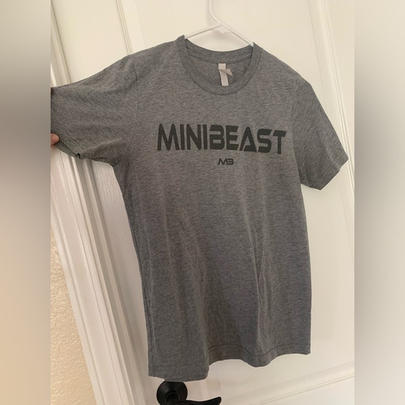 MINIBEAST Women’s Classic LightWeight Gray Tee Black Graphic Logo - Size Small - Picture 2 of 4